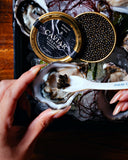 Oyster date night for 2: Salt Works oyster topped with caviar, oyster delivery Singapore